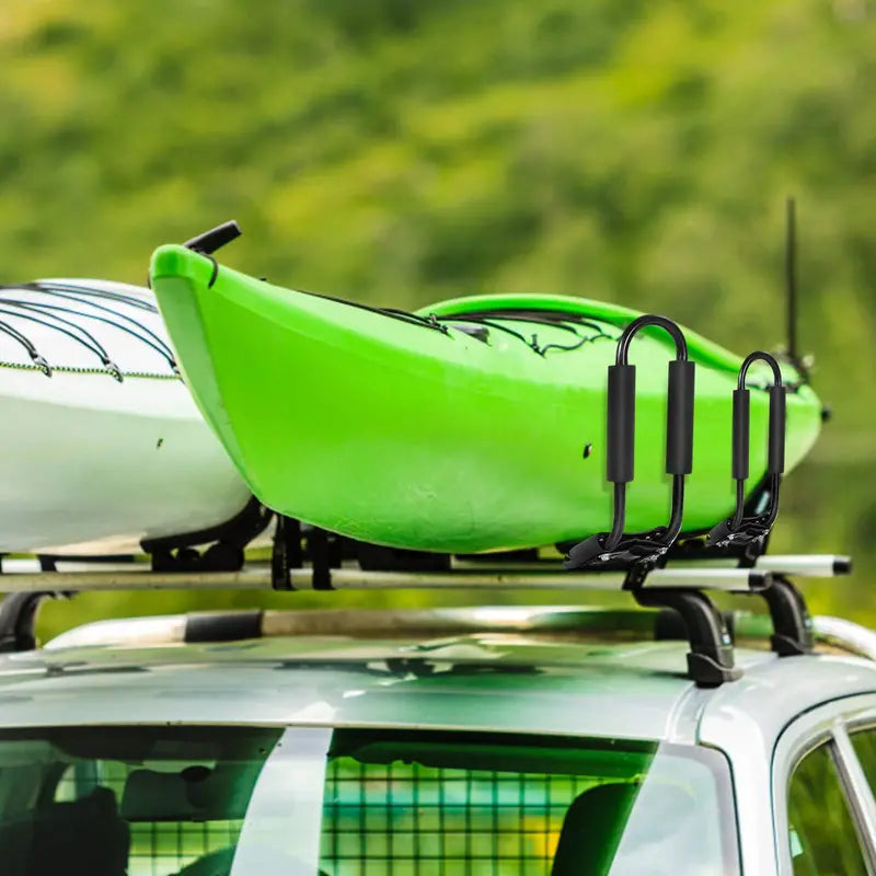 Universal J-Style Kayak and Canoe Roof Rack for Cars, SUVs, and Trucks