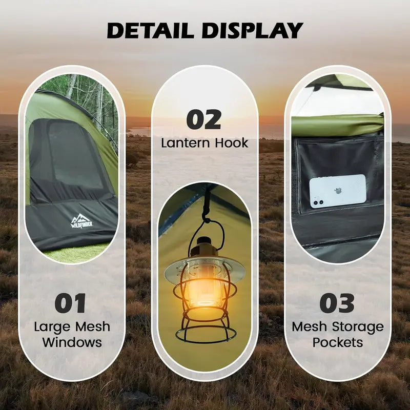 Waterproof SUV Car Tent â€?PU3000mm Double-Layer Design, Tailgate-Compatible, Includes Storage Bag & Rainfly