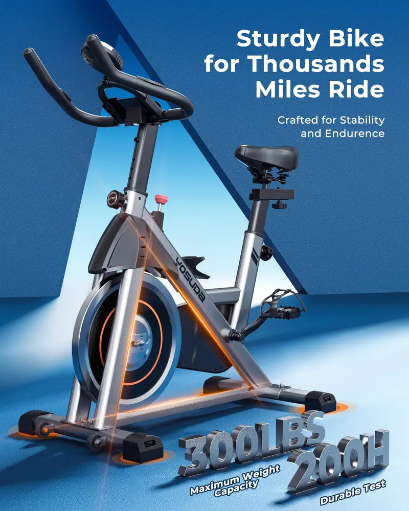 YOSUDA Magnetic Resistance Indoor Cycling Bike â€?Foldable Stationary Exercise Bike for Home Workouts