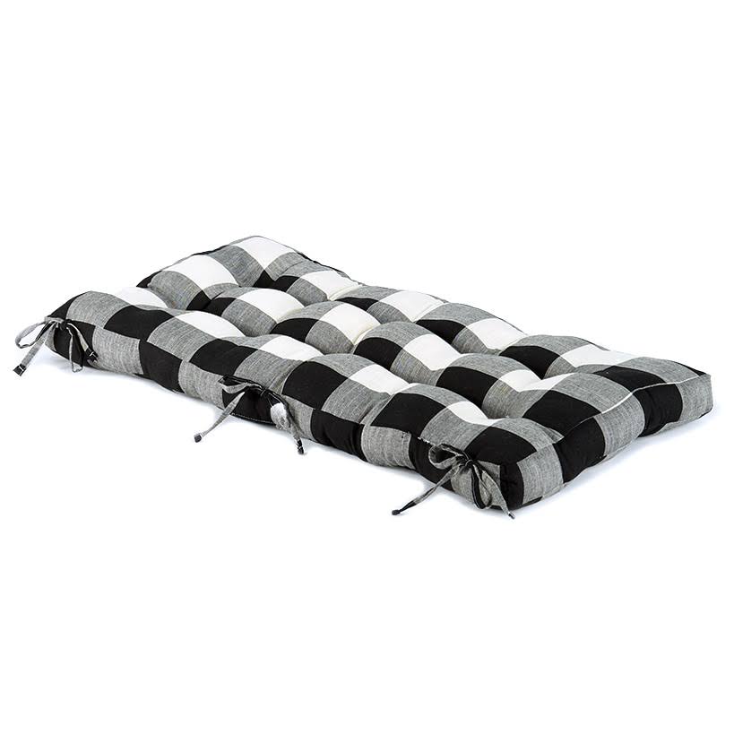The Lakeside Collection Buffalo Check Bench Cushions - Black