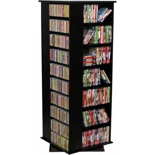 Venture Horizon Rotating Media Tower in Rich Walnut Finish with Ample Storage
