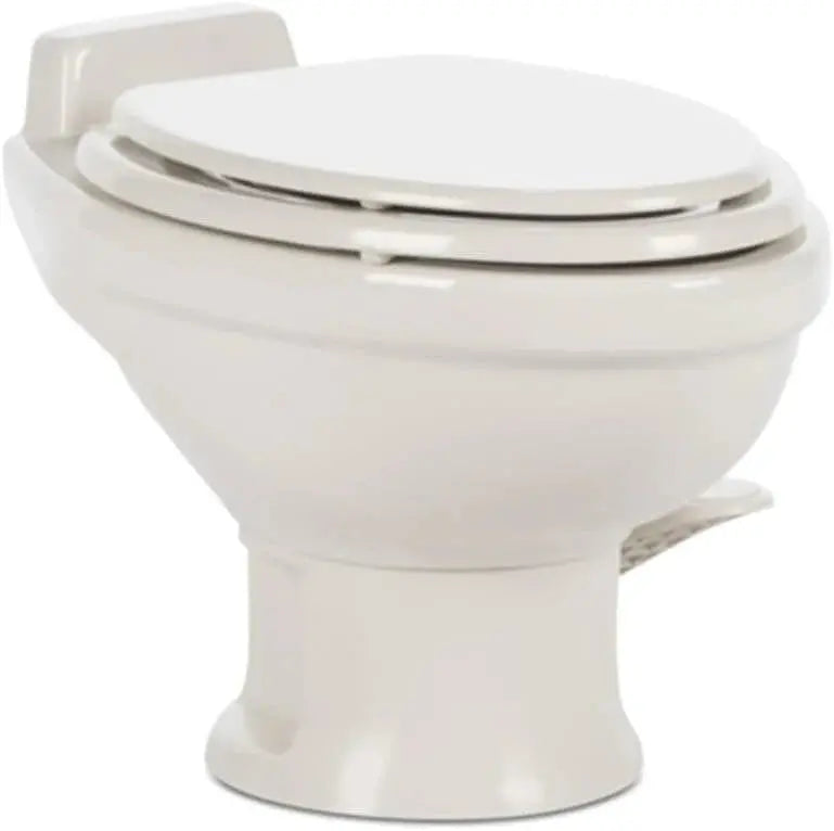 Standard-Height RV Toilet â€?320 Series, White Ceramic Design