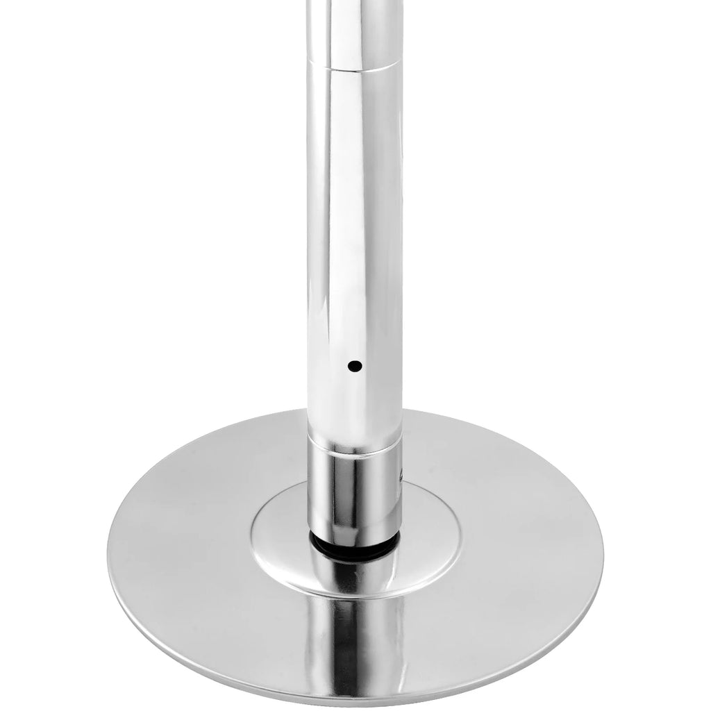 KFFKFF Expert Dance Pole, Rotating and Stationary Dance Pole Set, Detachable Portable Pole, 45mm Robust Stainless Steel Pole, Fitness Pole with Adjustable Height, Suitable for Workout Home, Silver