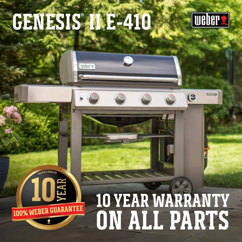 Weber Genesis II E-410 Natural Gas Grill â€?4-Burner Outdoor Grill in Matte Black with Reliable Ignition