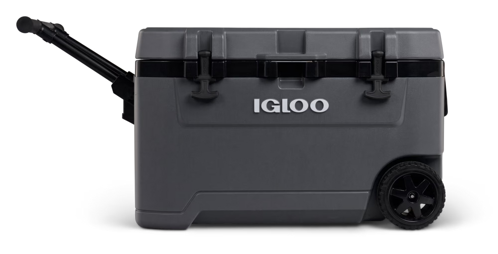 Igloo 72 QT Overland Ice Chest Cooler with Wheels, Gray