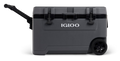 Igloo 72 QT Overland Ice Chest Cooler with Wheels, Gray