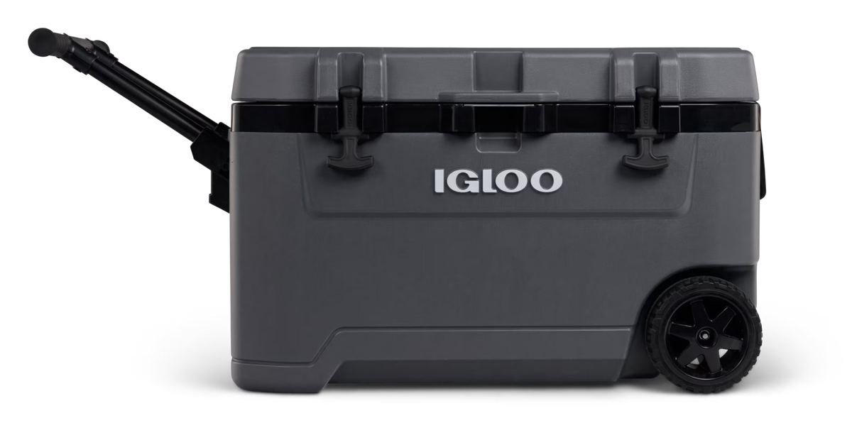 Igloo 72 QT Overland Ice Chest Cooler with Wheels, Gray