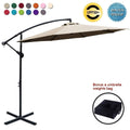 ABCCANOPY Patio Umbrellas Cantilever Umbrella Offset Hanging Umbrellas 9 ft Outdoor Market Umbrella with Crank Cross Base for Ga