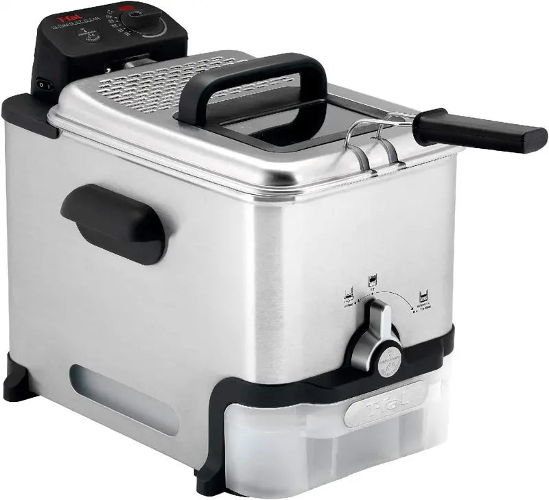 T-fal Ultimate Steel Deep Fryer â€?3.5L Capacity with Basket, Precise Temperature Control & Oil-Level Indicator