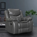 Wide-Seat Leather Recliner with Heating and Massage Functions â€?Durable Upholstered Lounge Chair