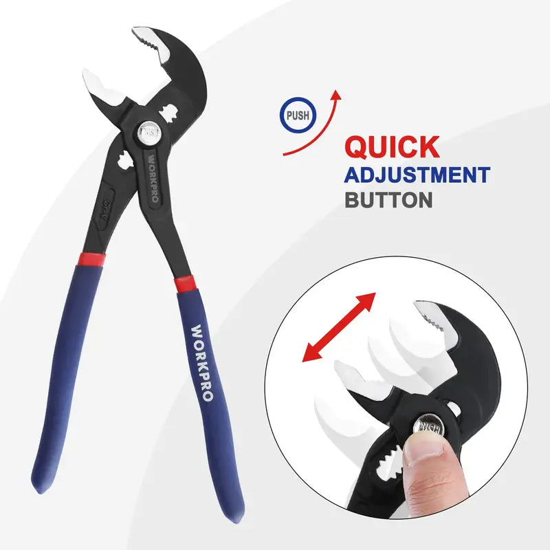 WORKPRO Groove Joint Pliers â€?Ergonomic Comfort-Grip Design for Precision Tasks