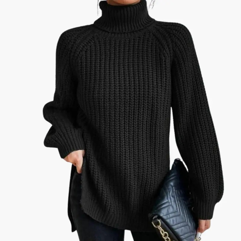 Women's Oversized Loose-Fit Turtleneck Sweater