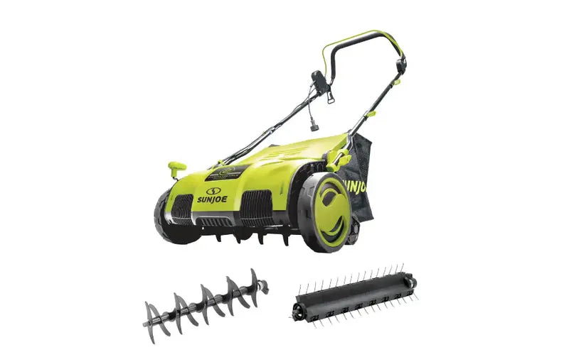 Sun Joe AJ805E Electric Lawn Dethatcher â€?15-Inch, 13-Amp with Collection Bag
