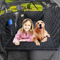 URPOWER Dog Car Seat Cover Extender, Waterproof & Padded, with Safety Belt & Mesh Window, Fits Most Cars/SUVs