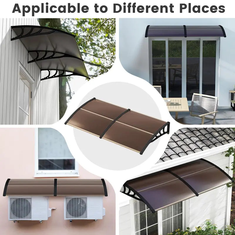 Sun and Rain-Resistant Window or Door Awning â€?UPF 50+ UV Protection