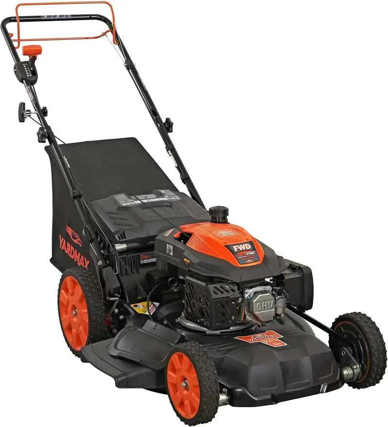YARDMAX 22â€?201cc CVT Self-Propelled Gas Mower â€?3-in-1 Functionality