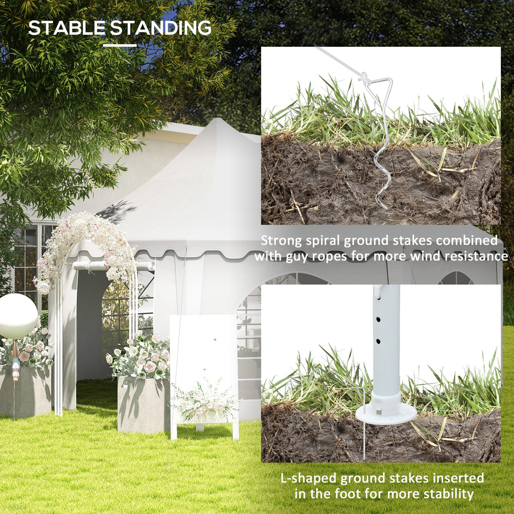 Outsunny 22.3' x 16.4' White Event Outdoor Canopies, Portable
