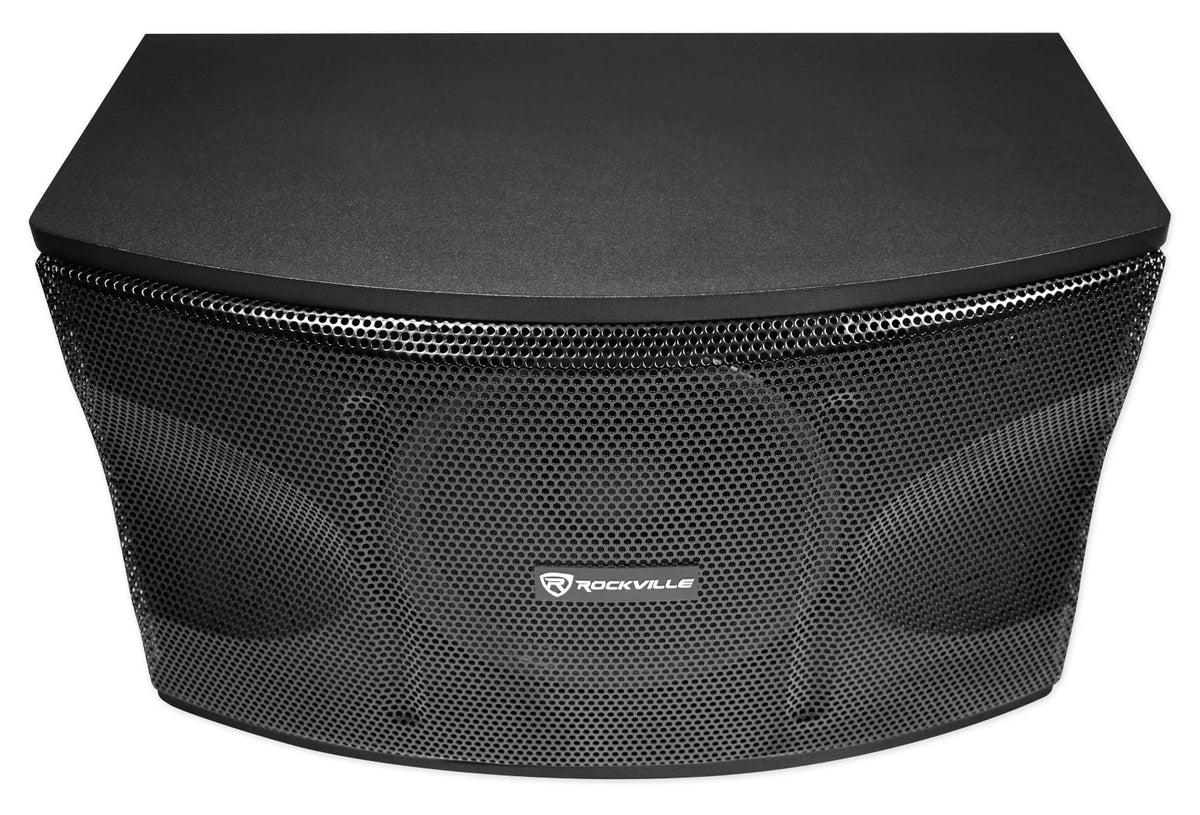 2) Rockville KPS80 8" Karaoke Vocal Speakers+Singmix 5 Bluetooth Amplifier Mixer + Rockville R14GSBR100 Red/Blk 14 Gauge 100' Ft. Mini Spool Car Audio Speaker Wire