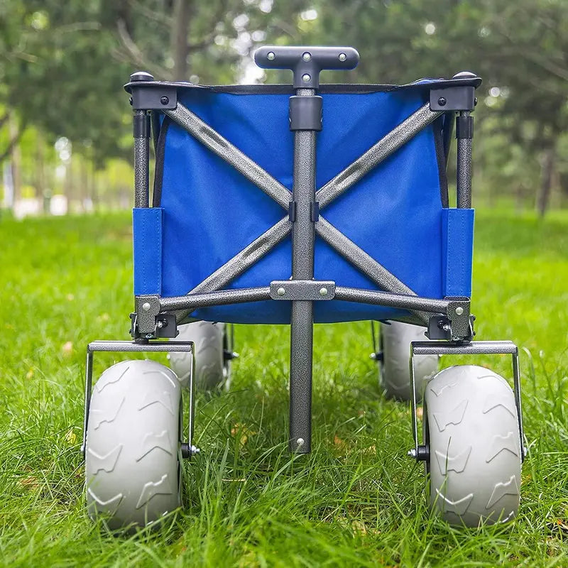 Sorin Heavy-Duty Beach Cart â€?Balloon Wheels, Durable Fabric, Sand-Ready, Easy-Fold Design