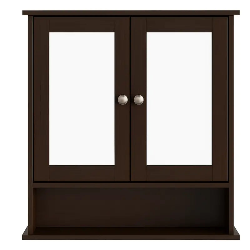 Wall-Mounted Bathroom Vanity Cabinet â€?Dual Mirrors, Three-Tier Organized Storage