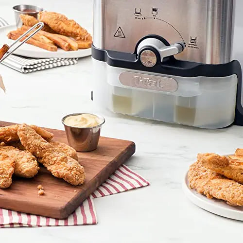 T-fal Ultimate Steel Deep Fryer â€?3.5L Capacity with Basket, Precise Temperature Control & Oil-Level Indicator