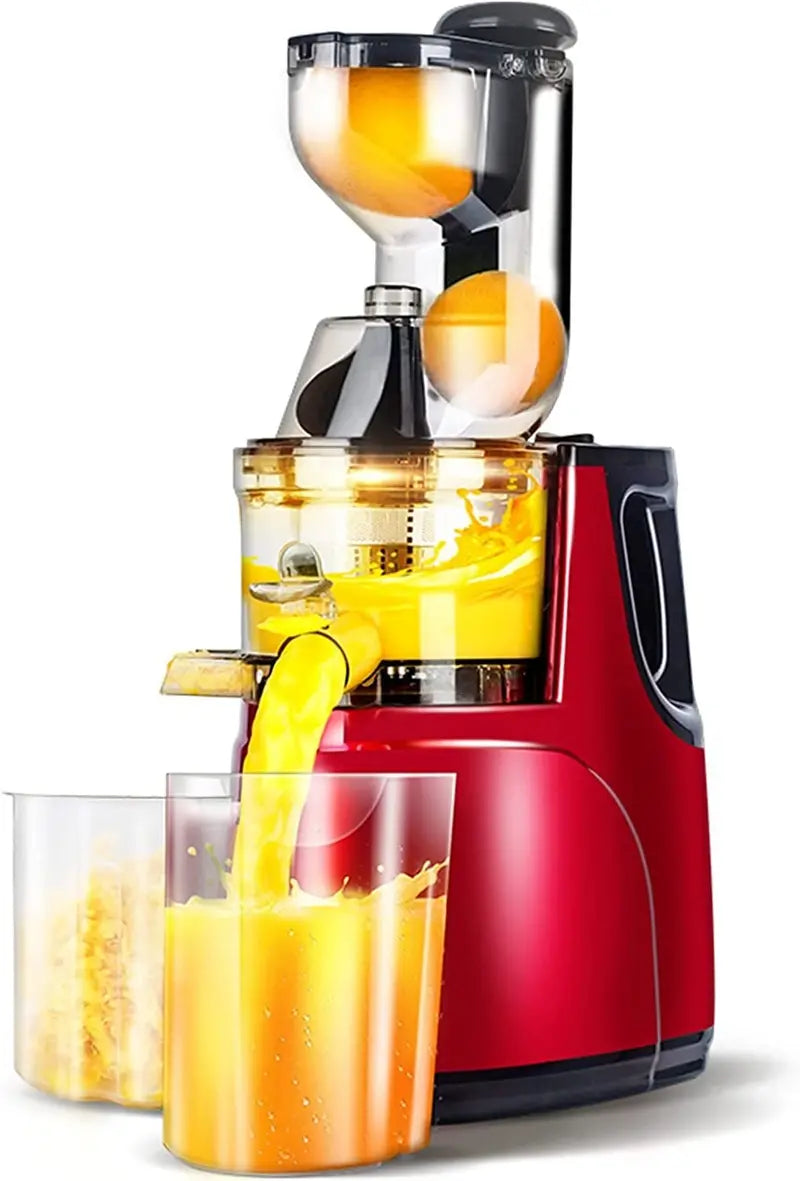 Wide-Feed Electric Juicer for Whole Fruits â€?Fast Cold-Press Extraction