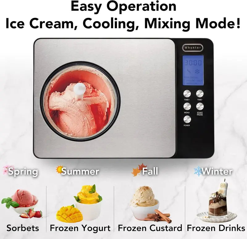 Whynter ICR-300SS Compressor-Powered Rolled Ice Cream Maker â€?0.5-Quart Stainless Steel Unit