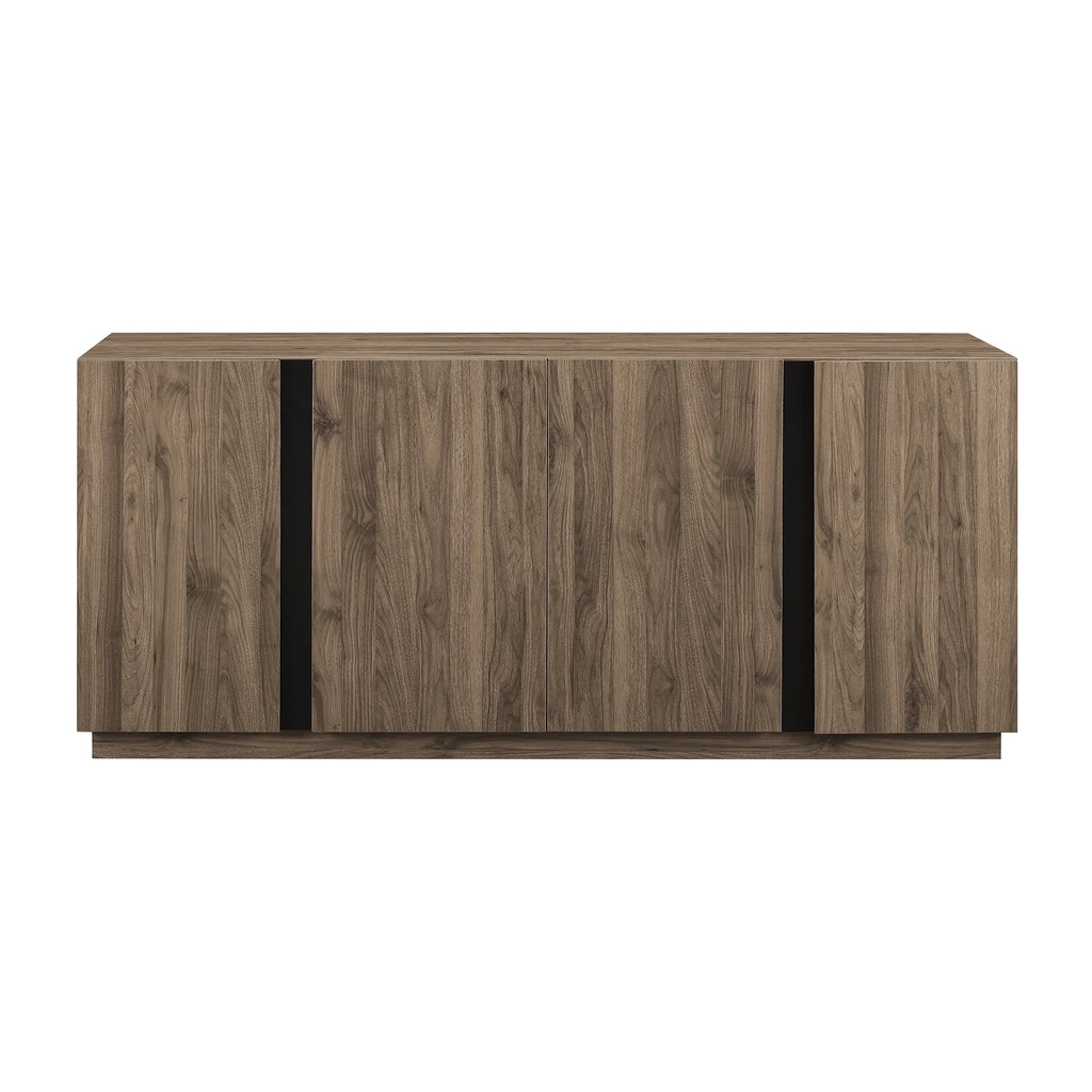 Walker Edison Modern 4 - Door TV Stand for Tvs up to 80, Slate Grey