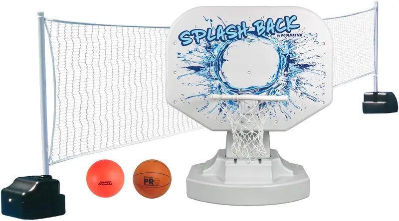 Splashback Poolside Basketball Game â€?Blue Freestanding Unit (34″W x 38″D x 45″H)