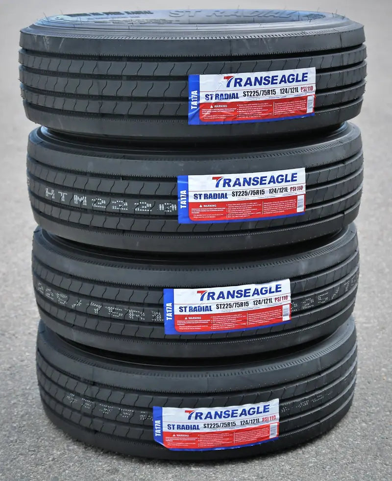 Transeagle ST Radial Trailer Tires â€?ST225/75R15 Load Range G (14-Ply), Set of 4