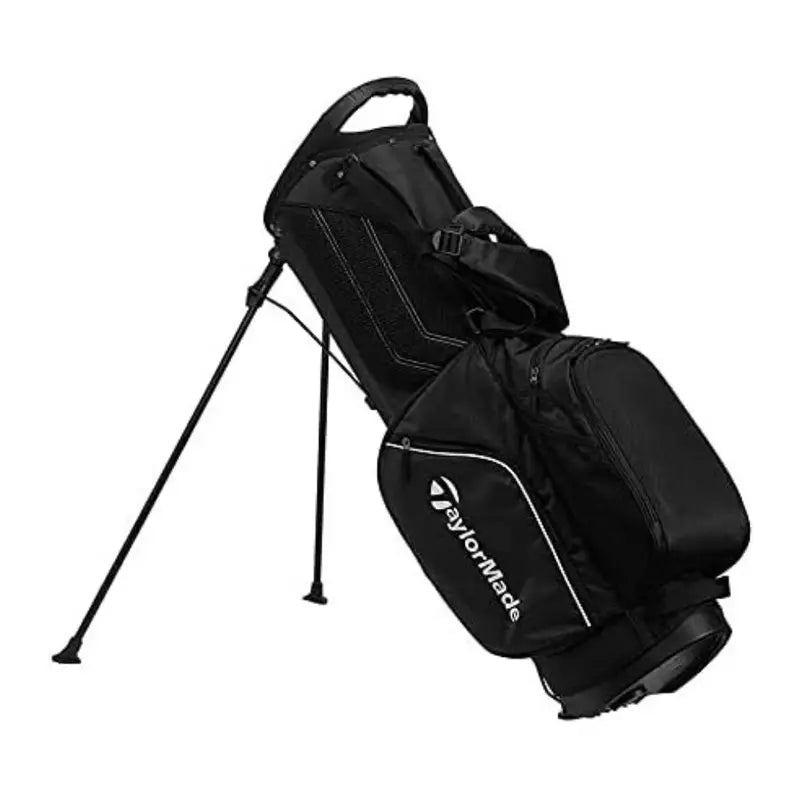 TaylorMade 5.0 ST Golf Stand Bag, Black/White, Lightweight, 5-Way Top, 6 Pockets, Dual Straps