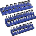 WORKPRO Magnetic Socket Organizer for 1/4â€? 3/8â€? and 1/2â€?Drive â€?Metric & SAE Sizes (Sockets Not Included)
