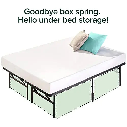 ZINUS SmartBase Tool-Free Assembly Mattress Foundation, 14 Inch Metal Platform Bed Frame