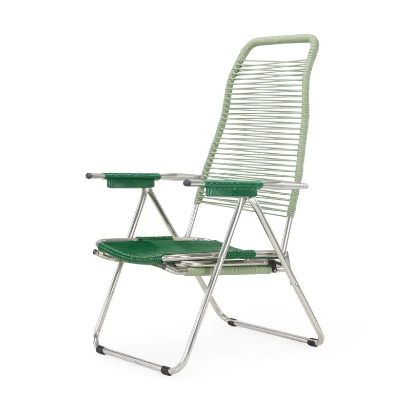 Spaghetti Outdoor Lounge Chair â€?Sage Green Woven Frame