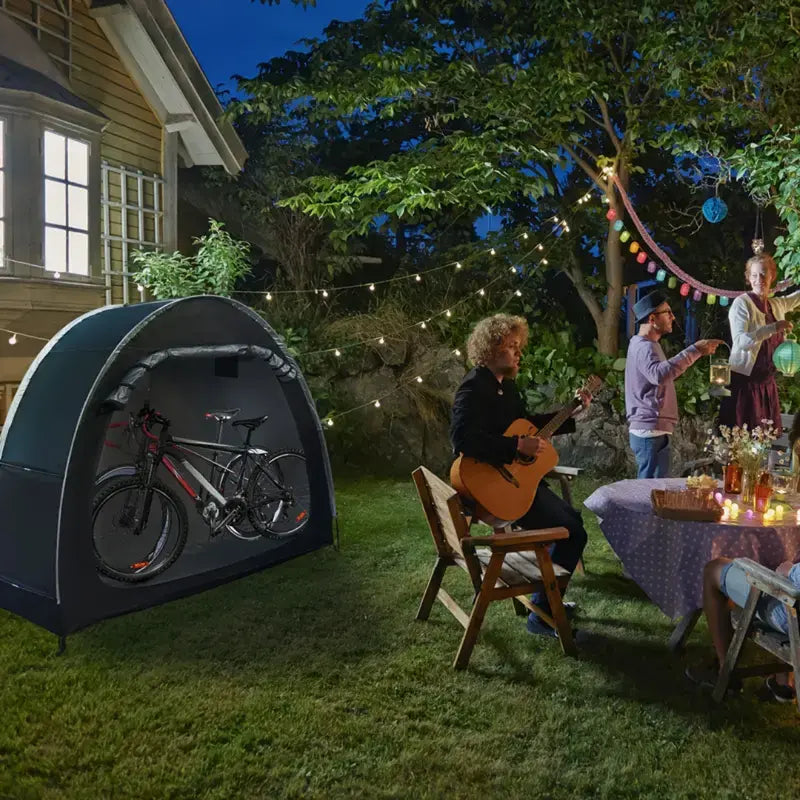 WeatherShield Dual-Bike Storage Tent â€?Waterproof, UV-Resistant Cover for Two Bicycles