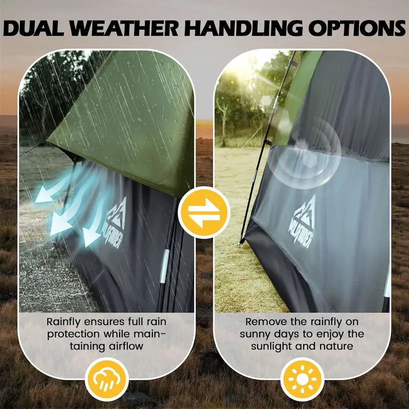 Waterproof SUV Car Tent â€?PU3000mm Double-Layer Design, Tailgate-Compatible, Includes Storage Bag & Rainfly