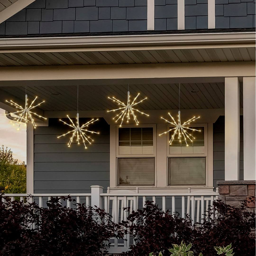 Hanging Starburst 48 Light Solar Net Lights The Holiday Aisle