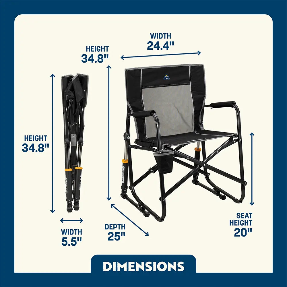GCI Outdoor Freestyle Rocker Portable Rocking Chair & Outdoor Camping Chair