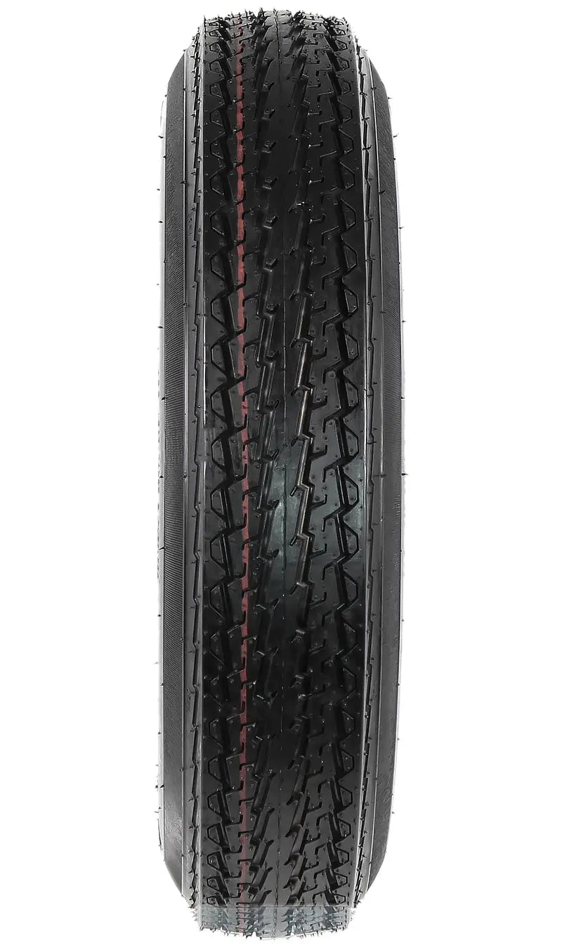 Two Trailer Tires On Rims 4.80-12 480-12 4.80 X 12 LRB 5Lug Wheel White Spoke.