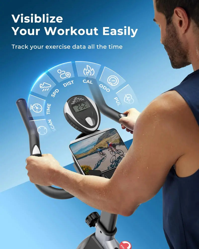YOSUDA Magnetic Resistance Indoor Cycling Bike â€?Foldable Stationary Exercise Bike for Home Workouts