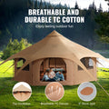 Heavy - Duty 16.4ft Canvas Bell Tent - 4 Season Camping Tent with Stove Jack, Spacious for 8, Outdoor Party & Hunting