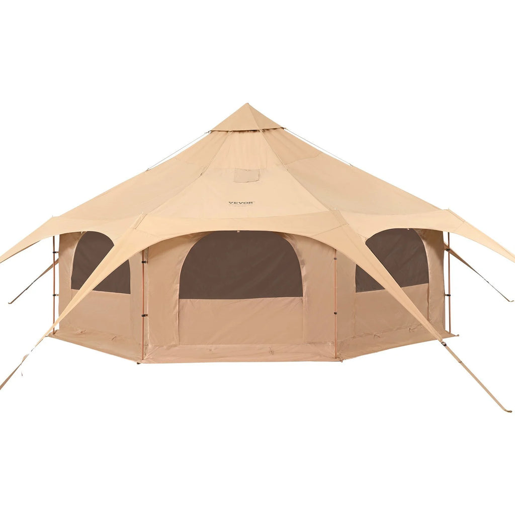 Heavy - Duty 16.4ft Canvas Bell Tent - 4 Season Camping Tent with Stove Jack, Spacious for 8, Outdoor Party & Hunting