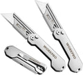 WORKPRO 3-Piece Folding Utility Knife Set â€?Compact Box Cutters with Quick-Change Blades