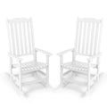 Vrakae All-Weather Patio Rocking Chairs â€?2-Piece High-Back Set Designed for Durability and Outdoor Relaxation
