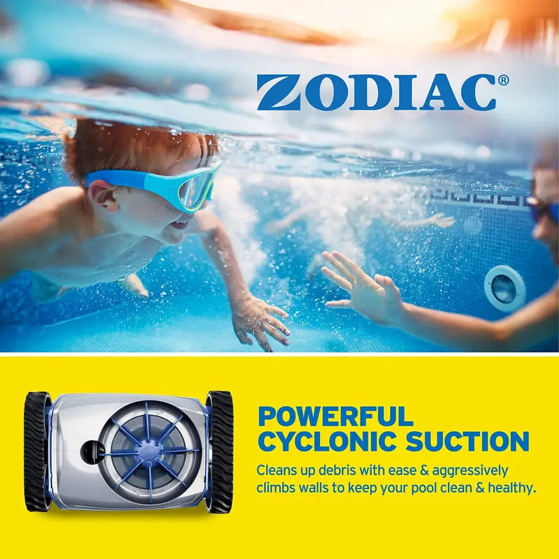 Zodiac MX6 In-Ground Pool Cleaner, Cyclonic Suction, Energy Efficient, X-Drive Navigation