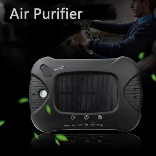 USB-Powered Car Air Purifier with Aroma Diffuser, Auto Mist Humidification, HEPA Filtration & PM2.5 Removal (White)
