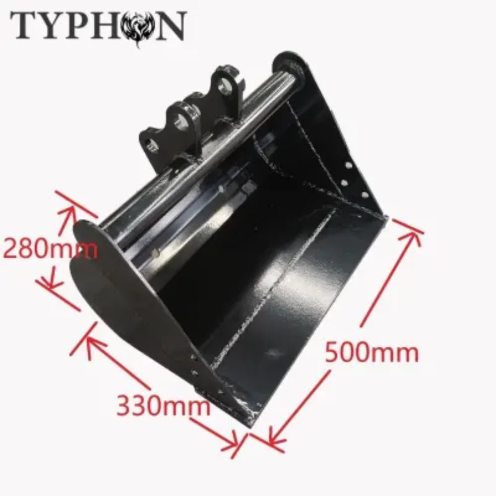TYPHON 10 - in - 1 Mini Excavator Attachment Bundle - Quick Coupler, Buckets, Rake, Ripper, Auger, Grapple, Tilt Bucket & Hydraulic Hammer - Fits 0.6 - 2 Ton Excavators, Heavy - Duty Tools Kit