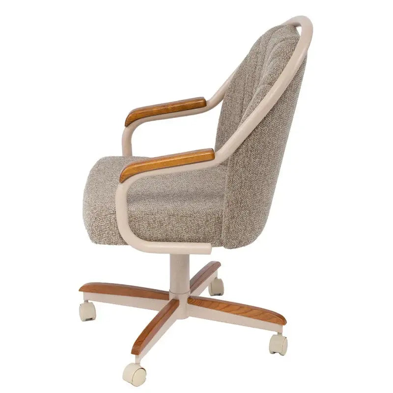 Swivel-and-Tilt Dining Chair â€?Casual Cushioned Caster Seat with Ergonomic Tilt