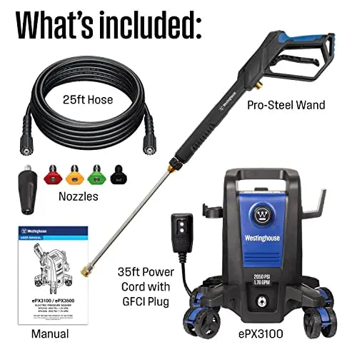 Westinghouse Electric Pressure Washer, 2050 Max PSI 1.76 Max GPM