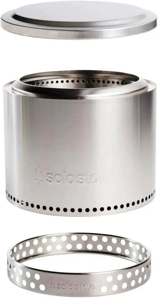 Solo Stove Bonfire 2.0 Smokeless Fire Pit â€?19.5â€?Stainless Steel Portable Outdoor Fireplace with Stand & Ash Pan, Perfect for 4â€? People